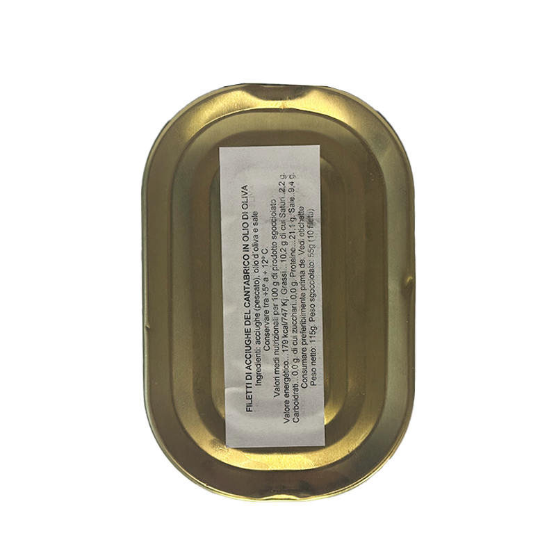 Conservas Emilia 10 Filetti di acciughe del Cantabrico in olio di oliva SERIE ORO 115 g