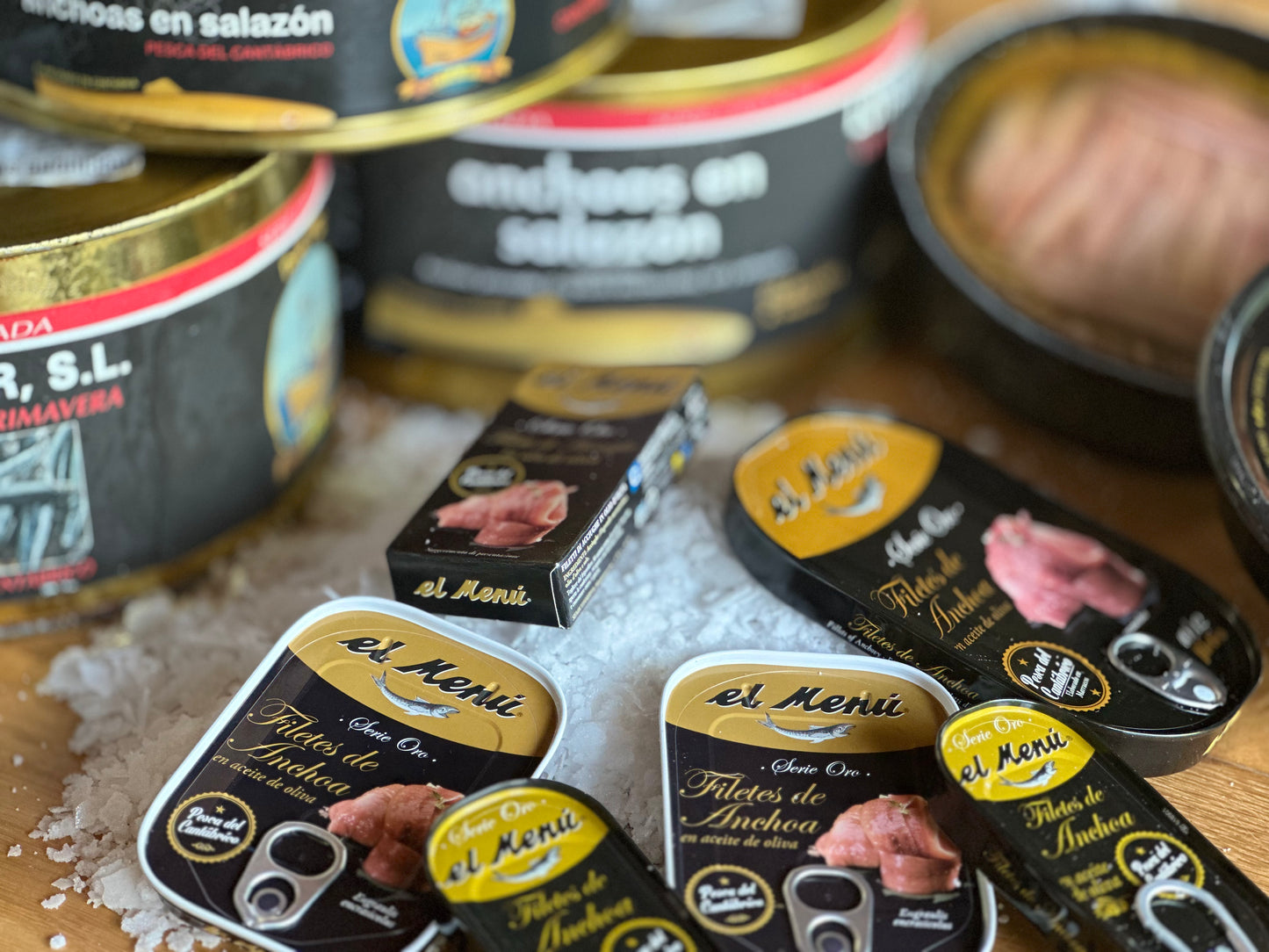 El Menù Filetti di acciughe del Cantabrico in olio di oliva SERIE ORO 74 g