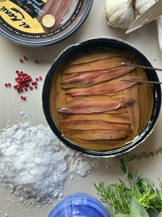 El Menù 50 filetti di acciughe del Cantabrico in olio di girasole SERIE ORO 550 g