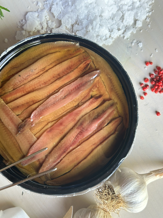 El Menù 50 filetti di acciughe del Cantabrico in olio di oliva SERIE ORO 600 g