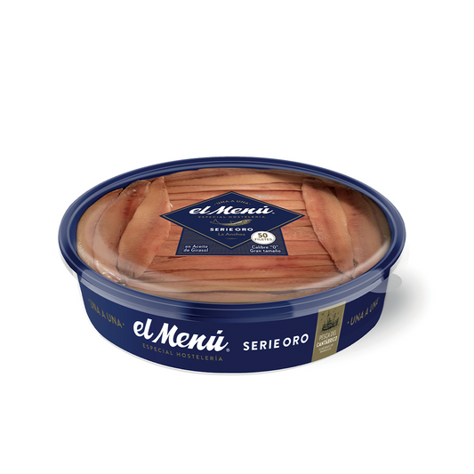50 filetti di acciughe del Cantabrico in olio di girasole serie oro 550 g